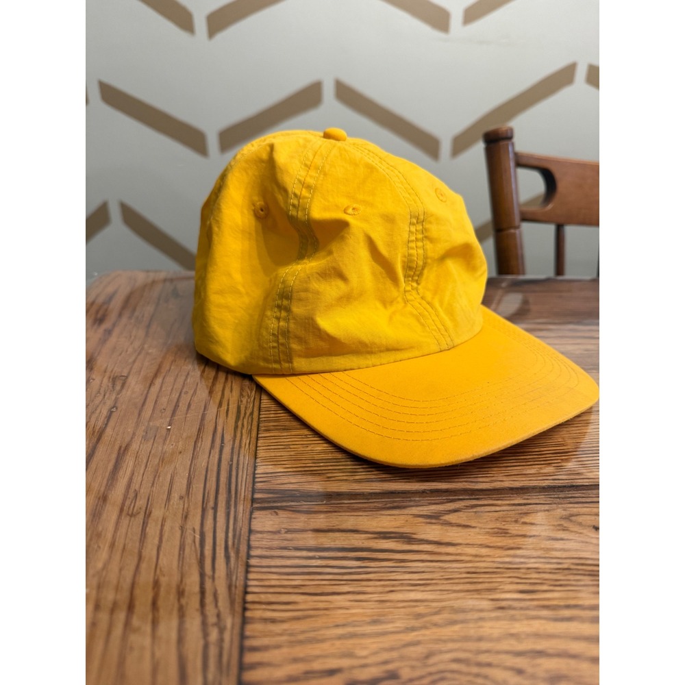 Topo Designs Nylon Camp Hat Mens OSFM Yellow Red Strap Adjustable Buckle Cap